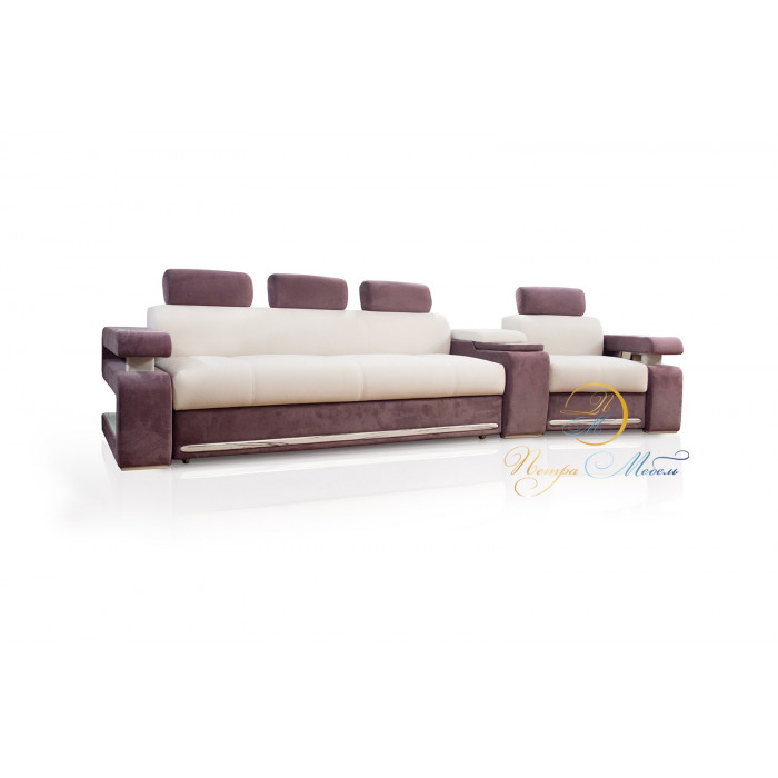 Прямой модульный диван Марсель Люкс (экрю)