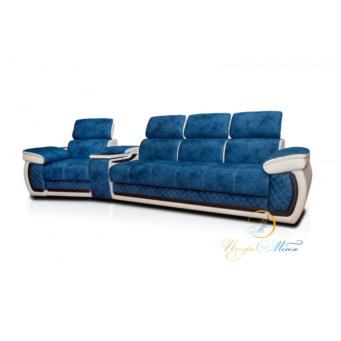 Прямой модульный диван Айпетри Люкс (джинсовый)