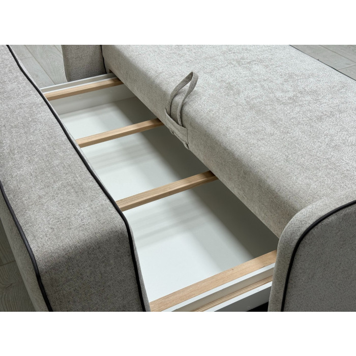 Прямой модульный диван Колизей Уют (черный)