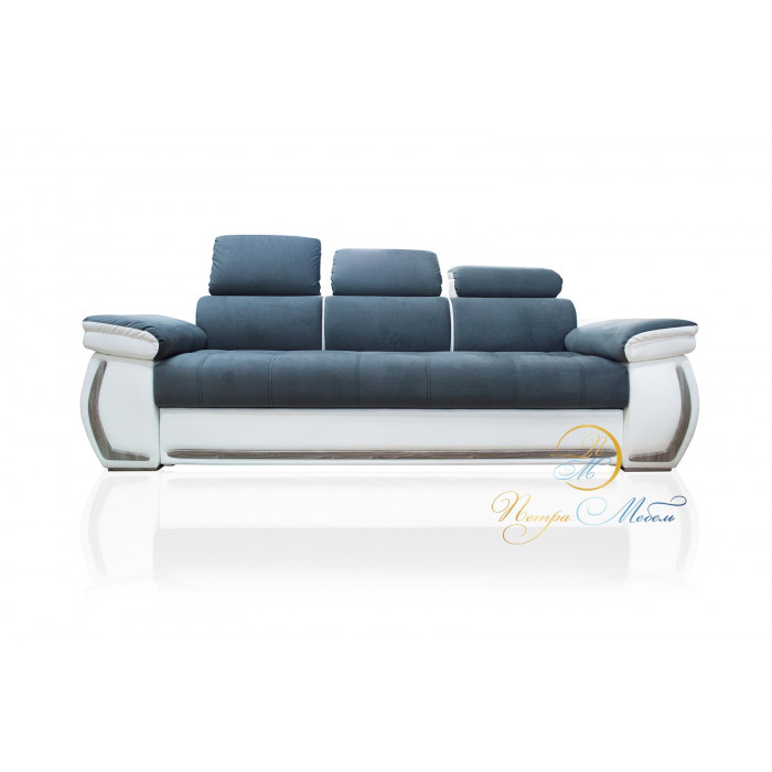 Прямой диван Айпетри Де Люкс (серо-синий)