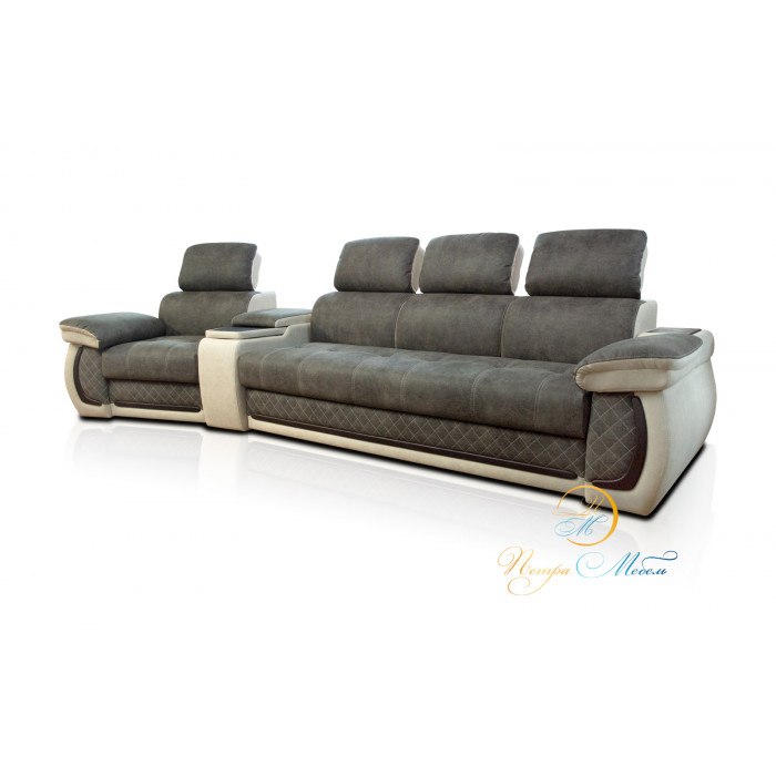 Прямой модульный диван Айпетри Де Люкс (каменный)