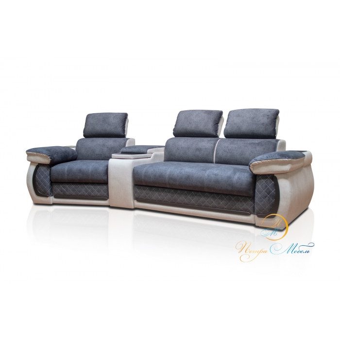 Прямой модульный диван Айпетри Де Люкс (грифельный)