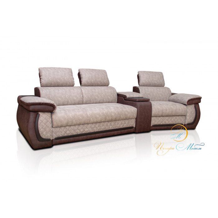 Прямой модульный диван Айпетри Де Люкс (миндаль)