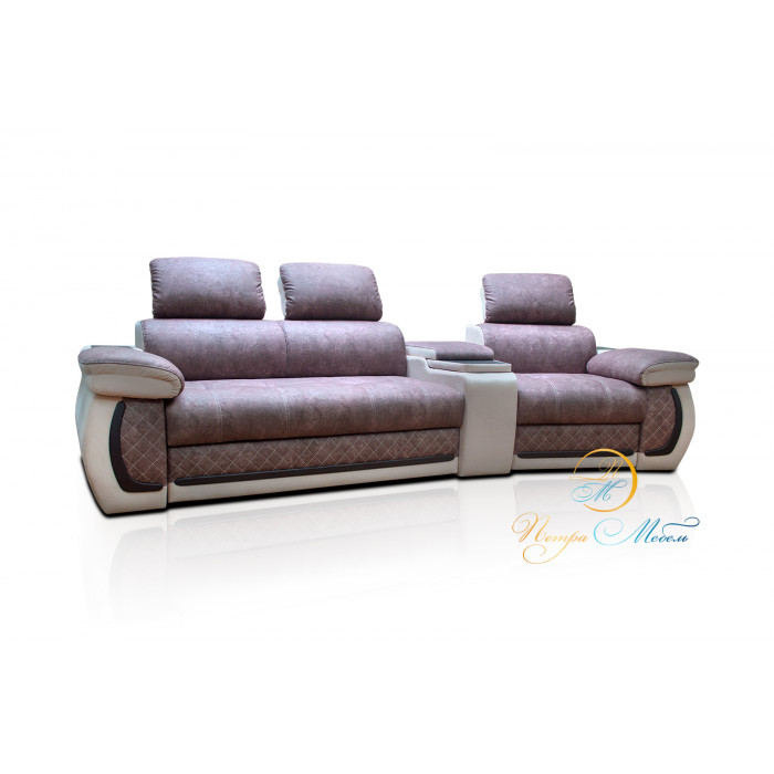 Прямой модульный диван Айпетри Де Люкс (сангрия)