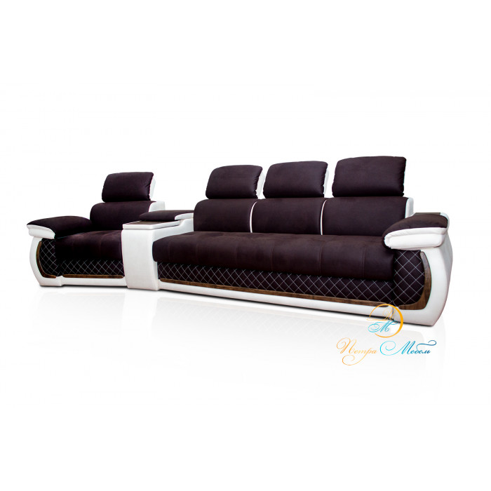 Прямой модульный диван Айпетри Де Люкс (бургундия)