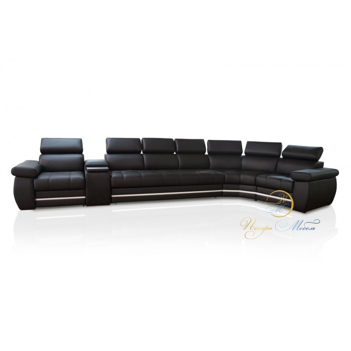 Угловой модульный диван Айпетри  (темно-коричневый)