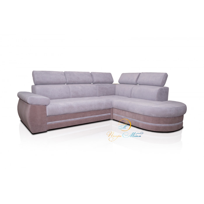 Угловой модульный диван Айпетри  (бело-лиловый)