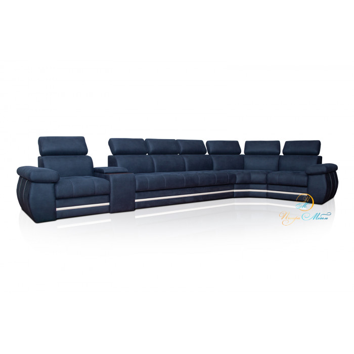 Угловой модульный диван Айпетри  (сапфировый)