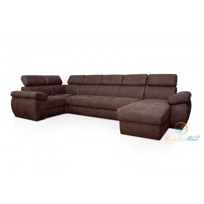 Угловой модульный диван Айпетри Комфорт (коричневый)