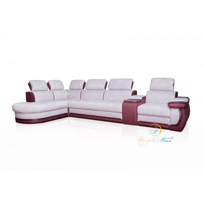 Угловой модульный диван Айпетри Де Люкс (бледно-розовый)