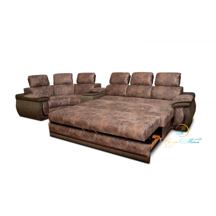 Угловой модульный диван Айпетри Де Люкс (шоколадный)