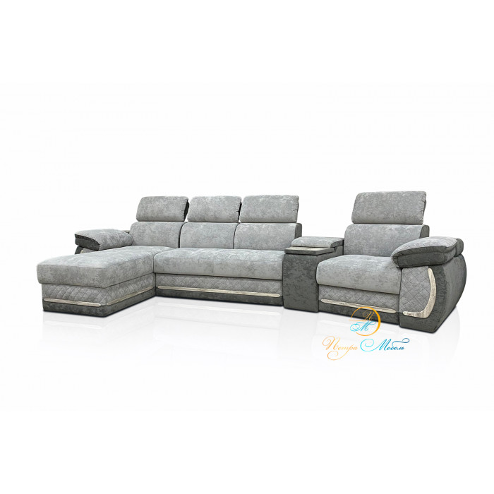 Угловой модульный диван Айпетри Люкс (светло-серый)