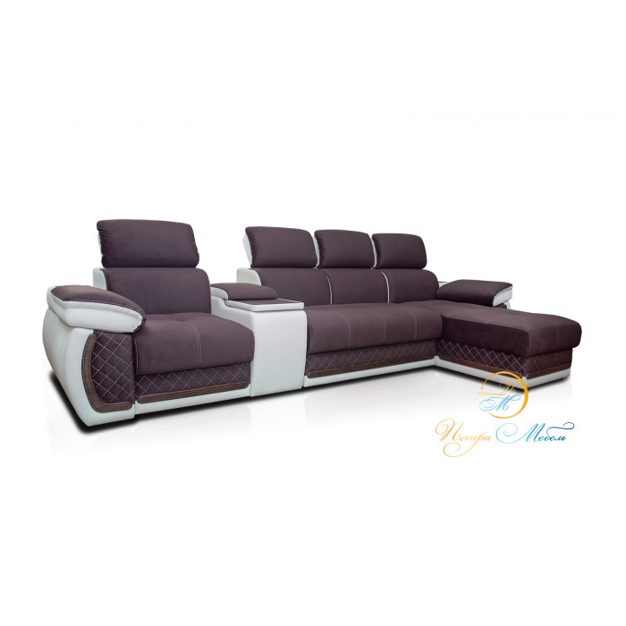 Угловой модульный диван Айпетри Люкс (коричневый)