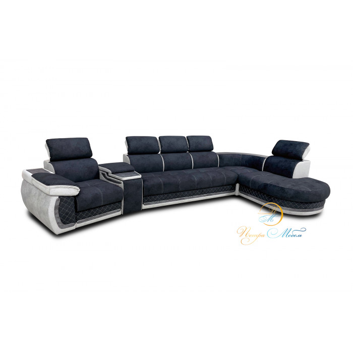 Угловой модульный диван Айпетри Люкс (угольный)
