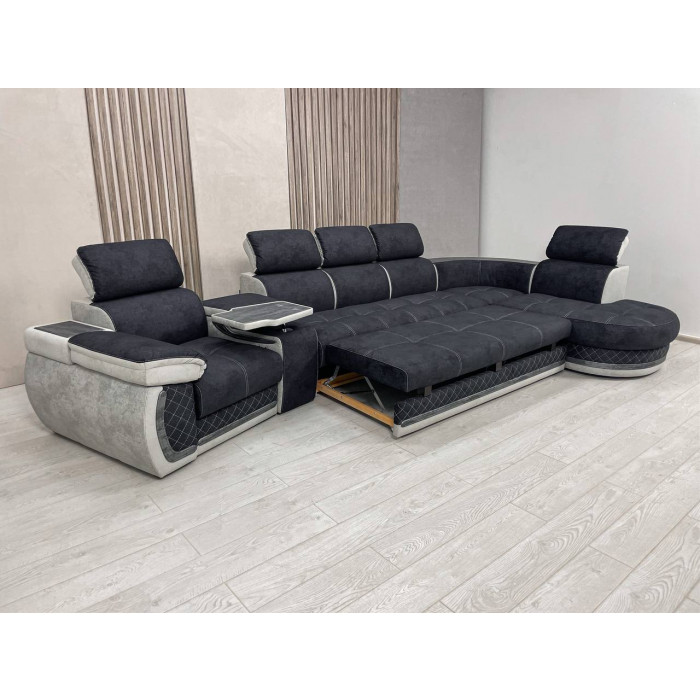 Угловой модульный диван Айпетри Люкс (угольный)