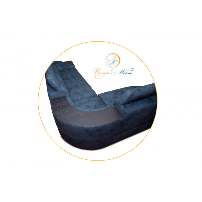 Угловой модульный диван Браво Комфорт (серо-синий)