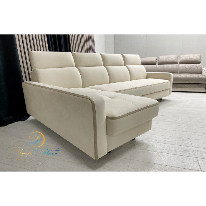 Угловой модульный диван Браво Комфорт Лайт (кремовый)