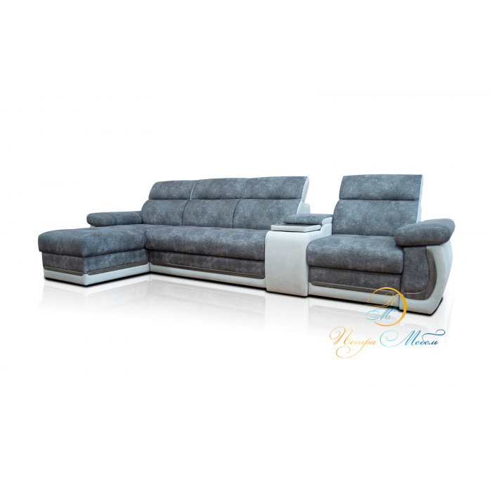 Угловой модульный диван Браво Люкс (серый)