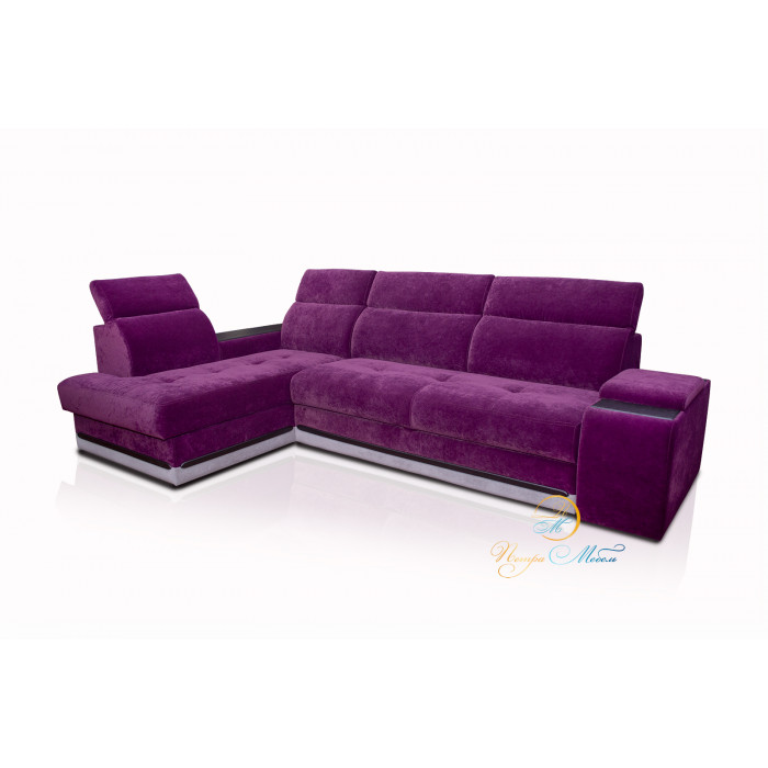 Угловой модульный диван Браво Люкс (пурпурный)