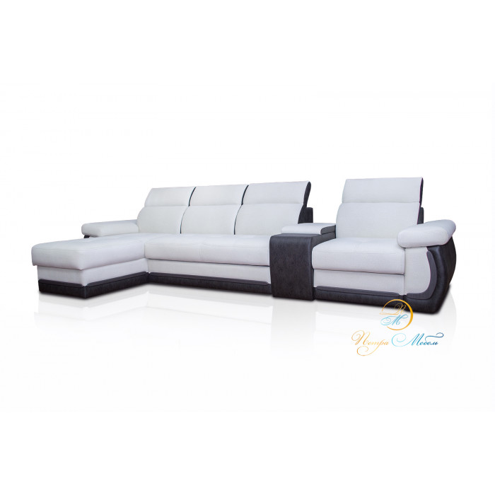 Угловой модульный диван Браво Люкс (белый)