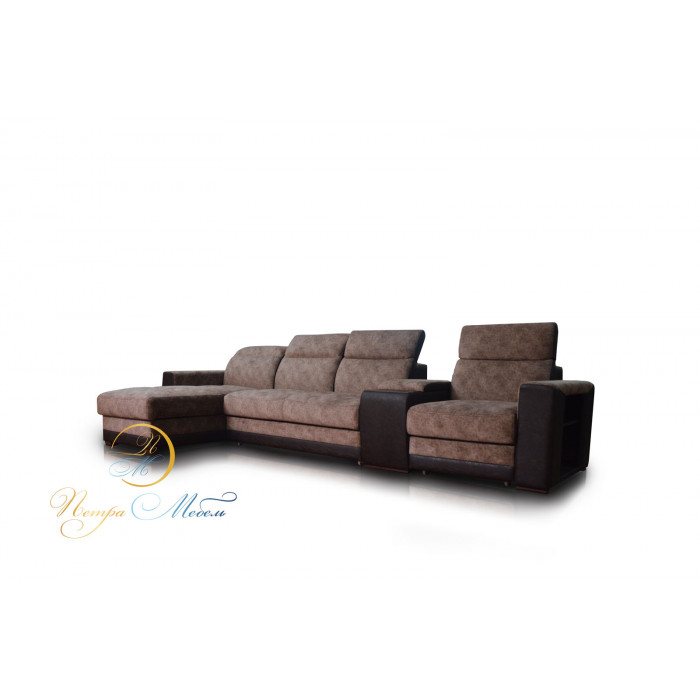 Угловой модульный диван Браво Уют (коричнево-бежевый)