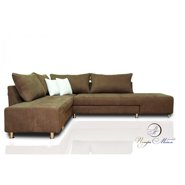 Угловой диван Оскар (коричневый)
