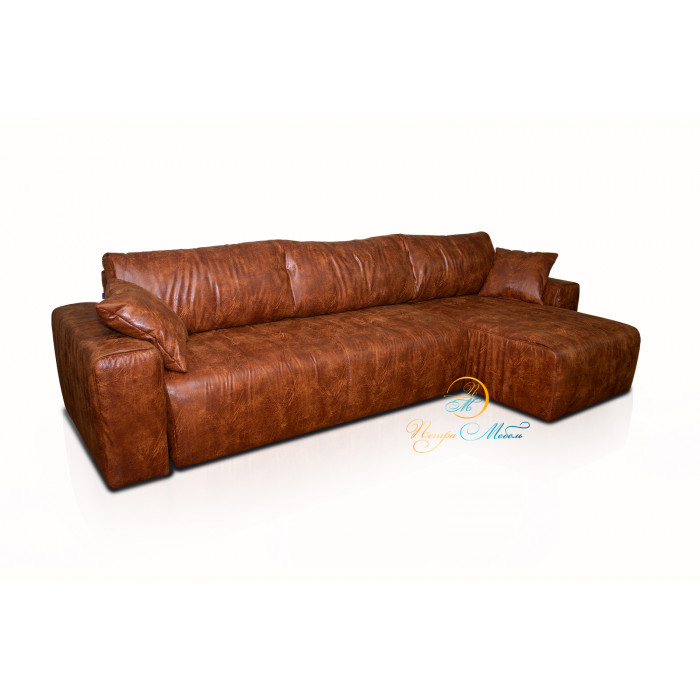 Угловой модульный диван Колизей Комфорт (медно-коричневый)
