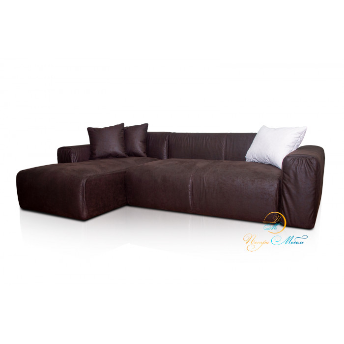 Угловой модульный диван Колизей Люкс (темно-коричневый)