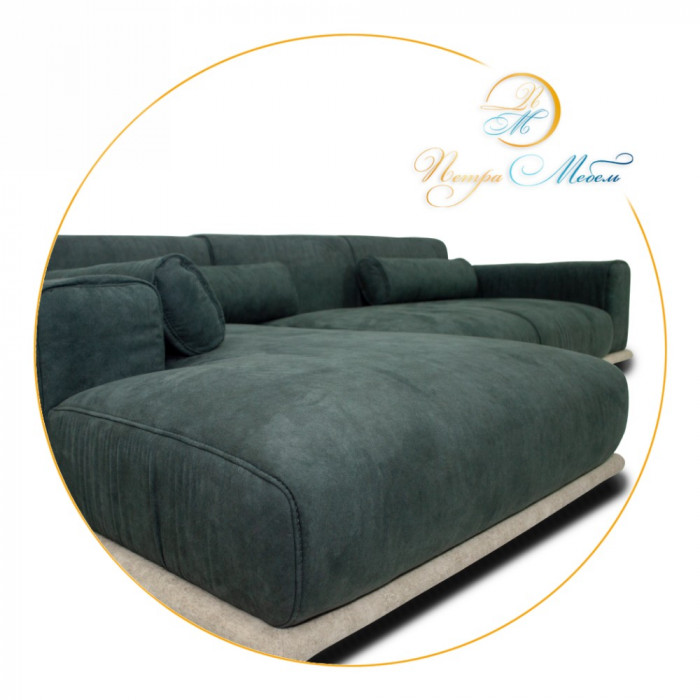 Угловой модульный диван Колизей Плюс (темно-бирюзовый)