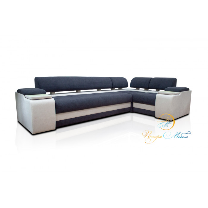 Угловой модульный диван Марсель (серо-синий)