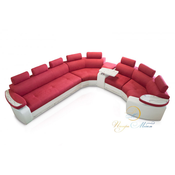 Угловой модульный диван Марсель Люкс (коралловый)