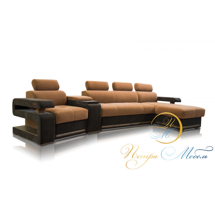 Угловой модульный диван Марсель Люкс (миндальный)