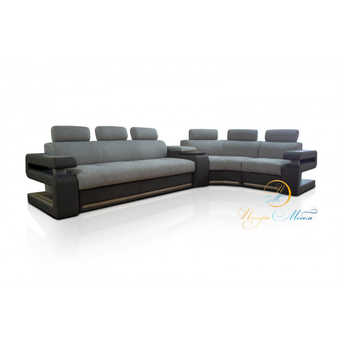 Угловой модульный диван Марсель Люкс (каменный)