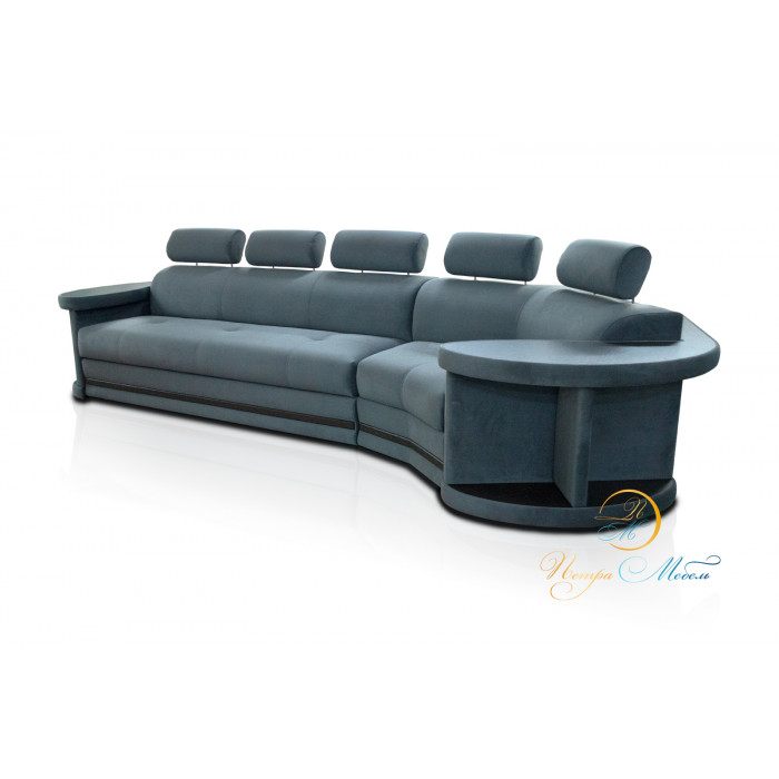 Угловой модульный диван Марсель Люкс (стальной)