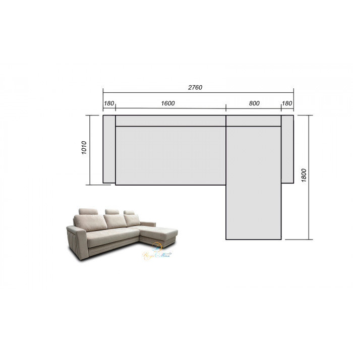 Угловой модульный диван Верона люкс (зеленый)