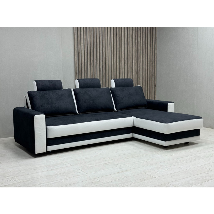 Угловой модульный диван Верона люкс (черный)