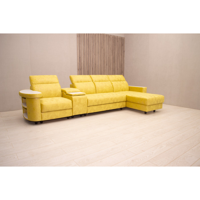 Угловой модульный диван Браво Лайт (желтый)