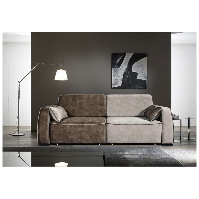 Диван Фабио 3-х местный (темно-коричневый, светло-серый)