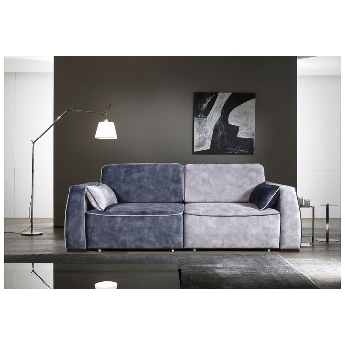 Диван Фабио 3-х местный (стальной-серый, светло-серый)