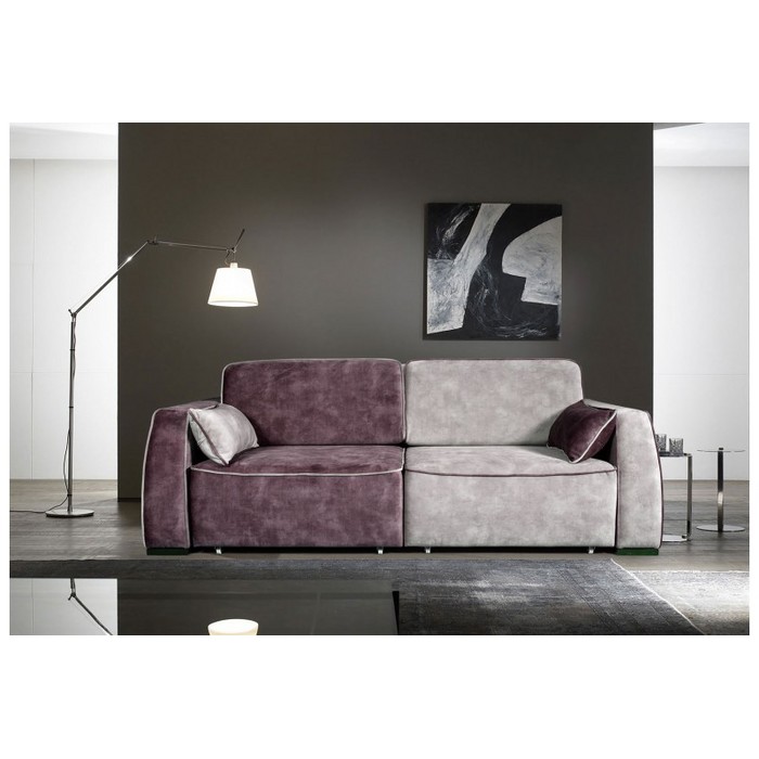 Диван Фабио 3-х местный (бордовый, светло-серый)