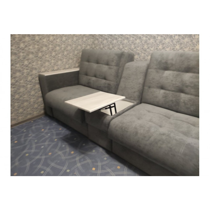 Диван Поло Дубль (160см+80см) (серый)