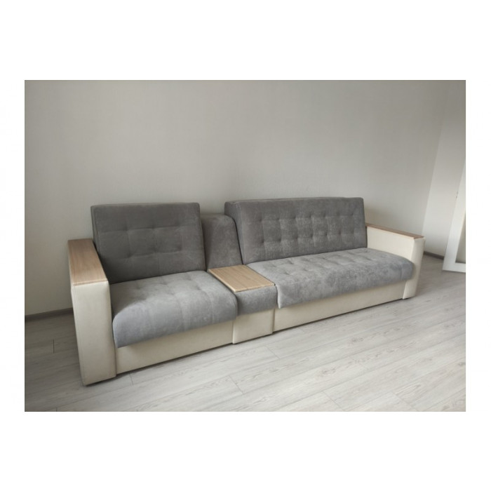 Диван Поло Дубль (160см+80см) (светло-серый)