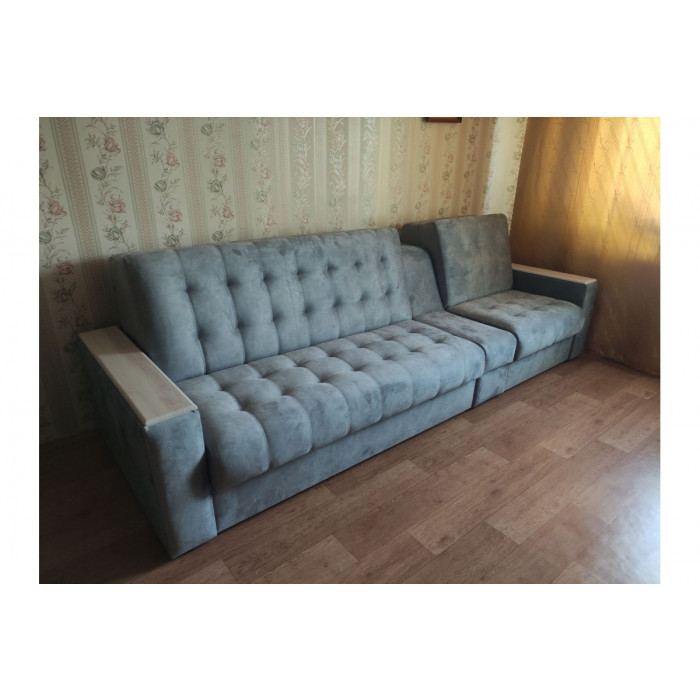 Диван Поло Дубль (160см+70см) (серый)