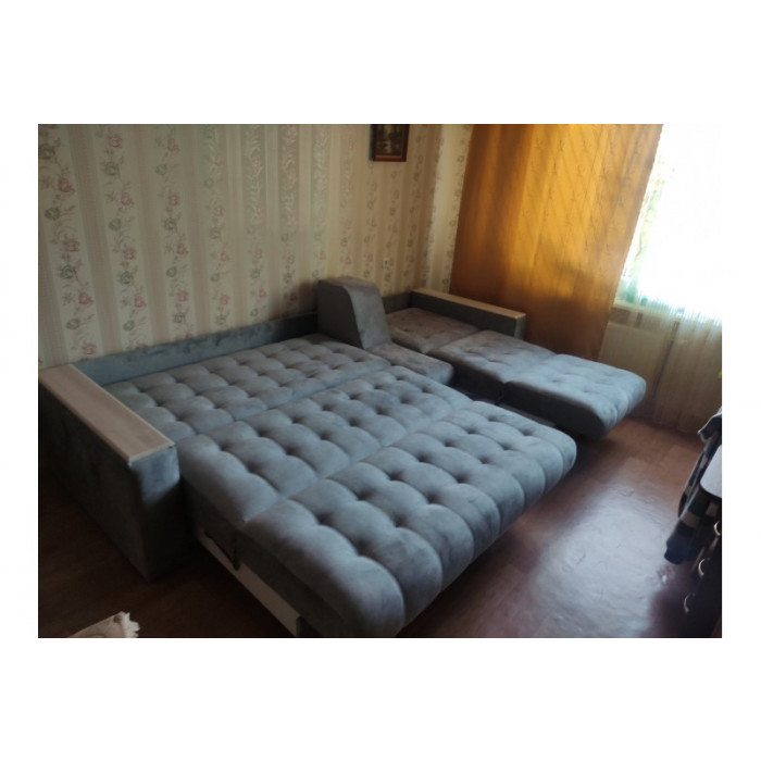 Диван Поло Дубль (160см+70см) (серый)