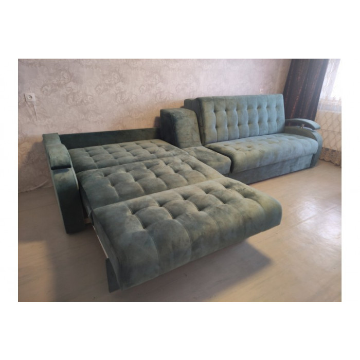 Диван Поло Дубль (160см+150см) (темно-зеленый)