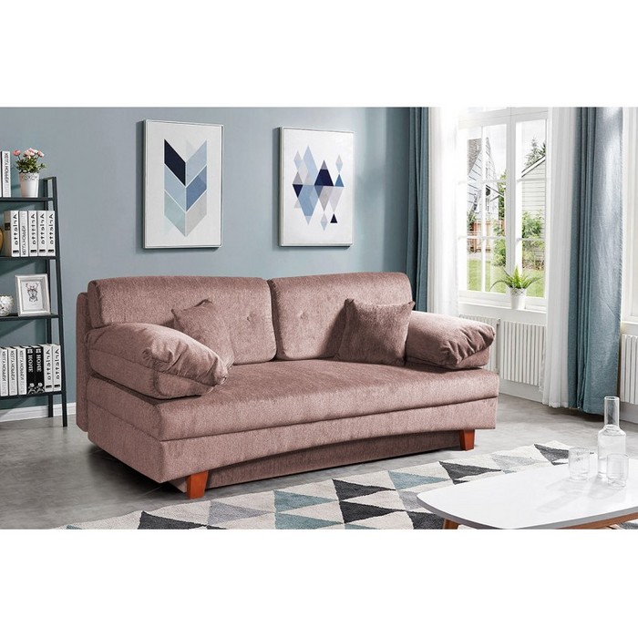 Диван Сирена Люкс (бледно-розовый)