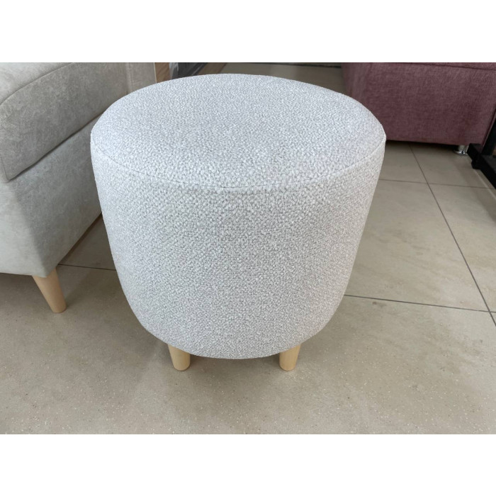 Банкетка пуф на ножках (бабл вайт)