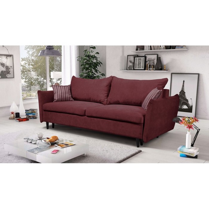 Диван Рио раскладной (темно-красный)