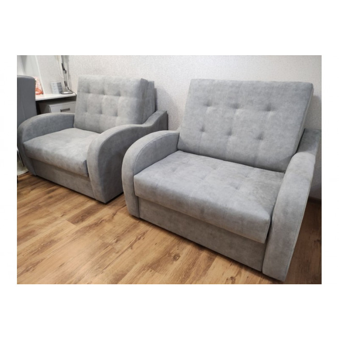 Кресло-кровать Эврика 2-х местный (голубовато-серый)