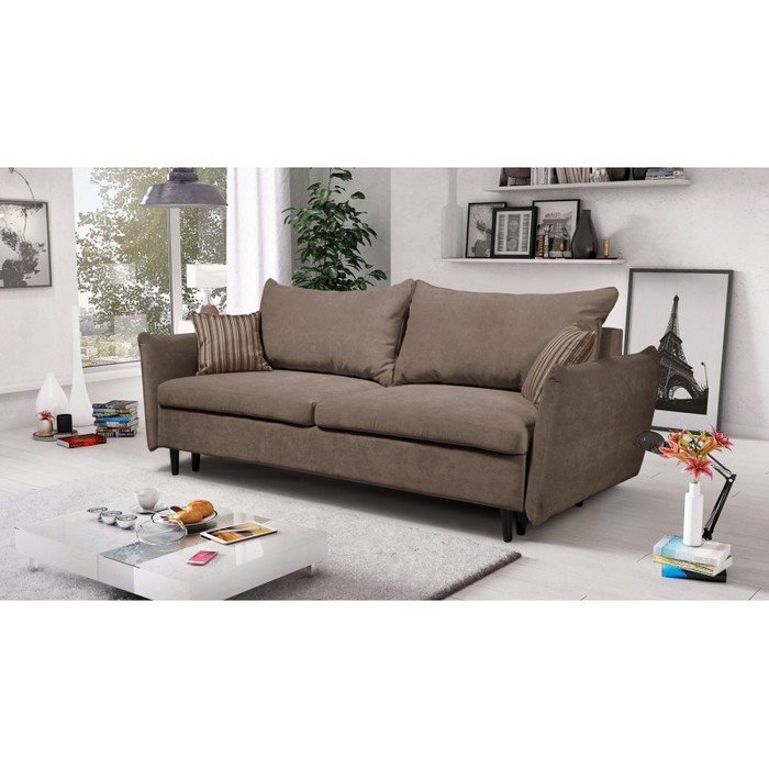 Диван Рио раскладной (серо-коричневый)